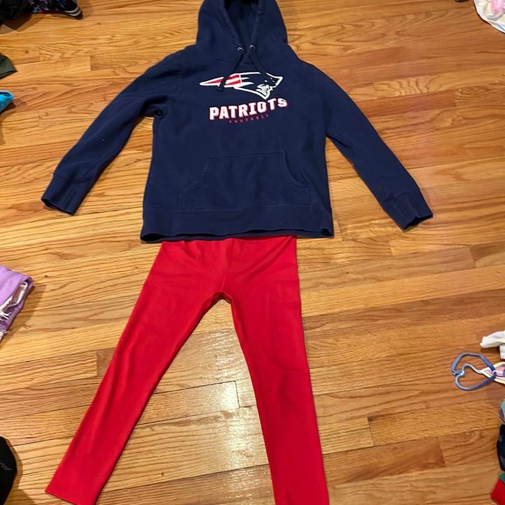 Red white and blue set with pants and shirt